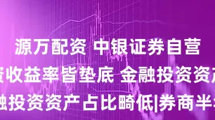 源万配资 中银证券自营收入、投资收益率皆垫底 金融投资资产占比畸低|券商半年报